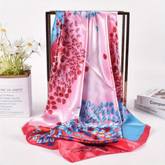 Fallen Leaves Print Bandana Classic Square Scarf Woman Neckerchief