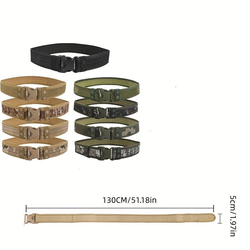 Tactical Belt Outdoor Military Training Belt Plastic Insert Buckle Canvas Belt