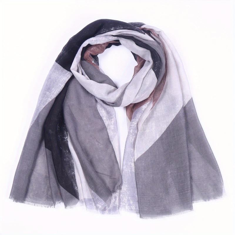 Tie Dye Print Shawl Raw Edge Scarf