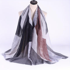 Tie Dye Print Shawl Raw Edge Scarf