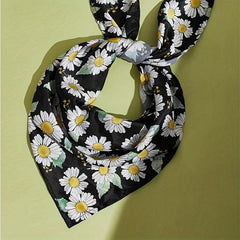 Daisy Print Triangle Scarf Headband Hair Decoration