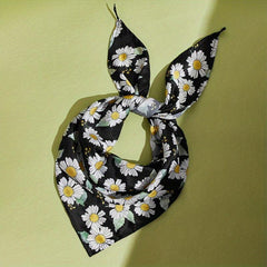 Daisy Print Triangle Scarf Headband Hair Decoration