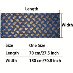Dotted Leaf Hot Stamping Scarf Vintage Thin Breathable Shawl