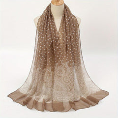 Polka Dot Paisley Print Scarves Casual Windproof Shawl