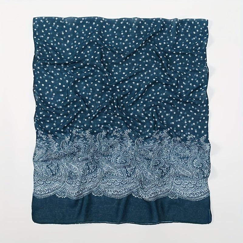 Polka Dot Paisley Print Scarves Casual Windproof Shawl