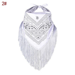Sequins Tassel Polyester Scarf Party Scarf Women Bandana