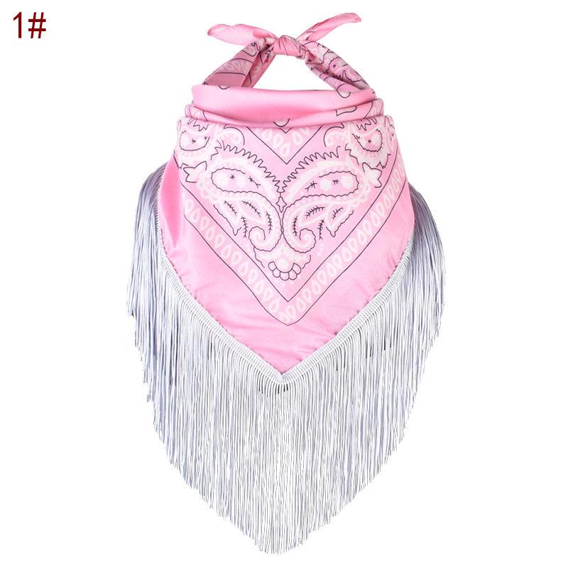 Sequins Tassel Polyester Scarf Party Scarf Women Bandana