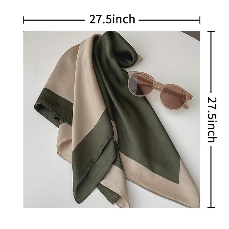Vintage Block Neckerchief Silk Square Scarf Bandana Head Wrap