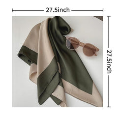 Vintage Block Neckerchief Silk Square Scarf Bandana Head Wrap
