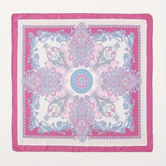 Paisley Print Bandana Satin Square Scarf Neckerchief Head Wrap for Women