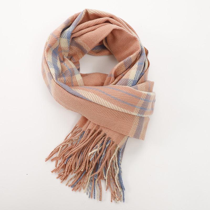 Women Plaid Scarf Winter Warm Shawl