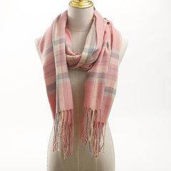 Women Plaid Scarf Winter Warm Shawl