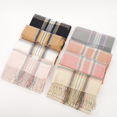 Women Plaid Scarf Winter Warm Shawl