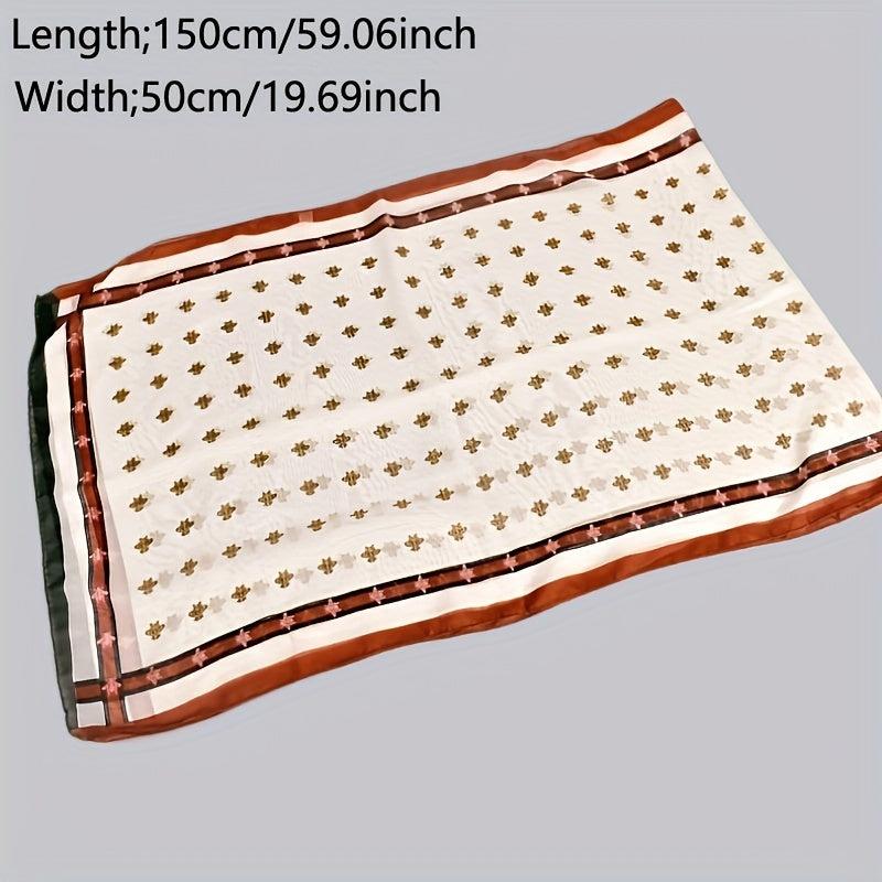 Bee Print Chiffon Scarf Thin Shawl Gauze Head Wrap Women Boho Towel