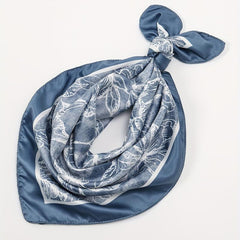 Flower Print Bandana Tie Dye Gradient Square Scarf Women