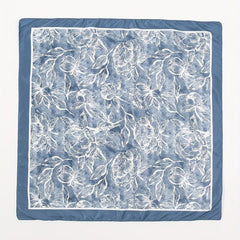 Flower Print Bandana Tie Dye Gradient Square Scarf Women