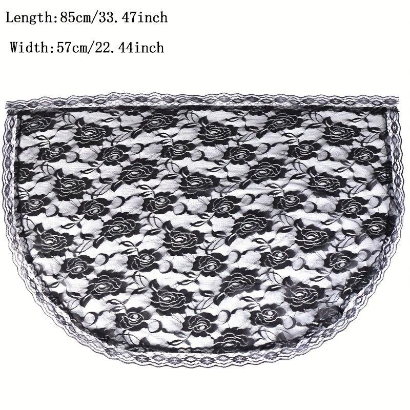 Embroidered Lace Mantilla Veil for Women