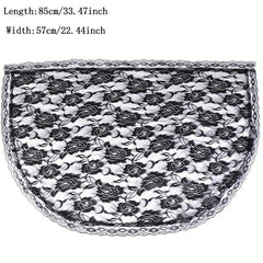 Embroidered Lace Mantilla Veil for Women