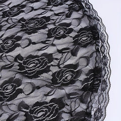 Embroidered Lace Mantilla Veil for Women