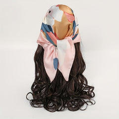Colorful Tie Dye Bandana Graffiti Print Scarf Neckerchief Head Wrap