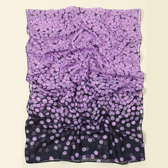 Chiffon Polka Dot Scarf Gradient Head Wrap Sunscreen Shawl