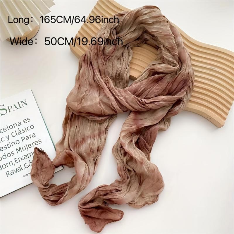 Distressed Tie Dye Neck Tie Scarf Vintage Rhombus Warm Shawl