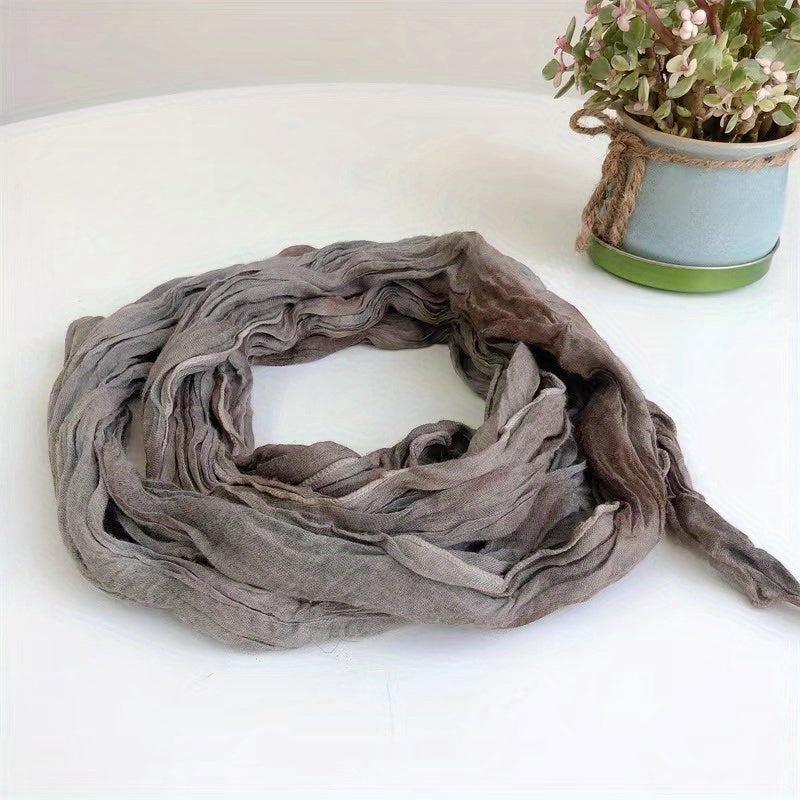 Distressed Tie Dye Neck Tie Scarf Vintage Rhombus Warm Shawl
