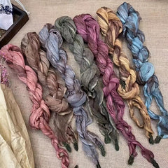 Distressed Tie Dye Neck Tie Scarf Vintage Rhombus Warm Shawl