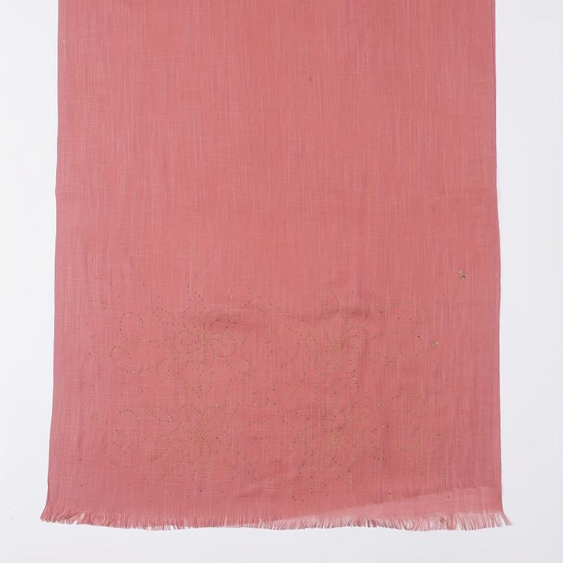 Solid Raw Trim Scarf Shawl Wrap Head Wrap For Daily Decoration