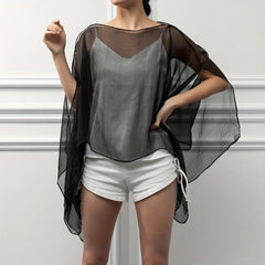 Soft Solid Gauze Shawl Oversized Sunproof Bikini Cover Up