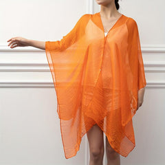 Soft Solid Gauze Shawl Oversized Sunproof Bikini Cover Up