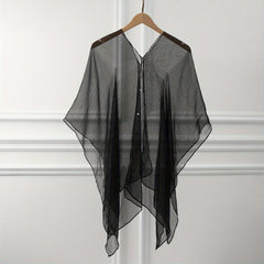 Soft Solid Gauze Shawl Oversized Sunproof Bikini Cover Up