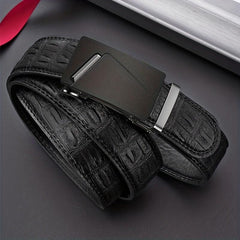 Men's Automatic Buckle PU Leather Belt for Outdoor Party Business