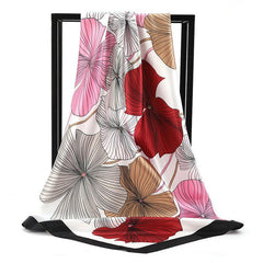 Large Silk Satin Scarf Square Shawl Hijab Print Women 35.4