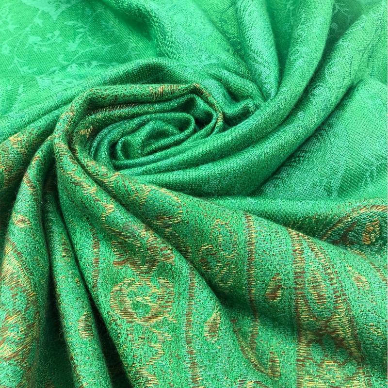 Green Viscose Sun Proof Scarf Windproof Cashew Print