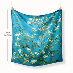 Floral Print Bandana Neckerchief Scarf Head Wrap Holiday Accessory Gift