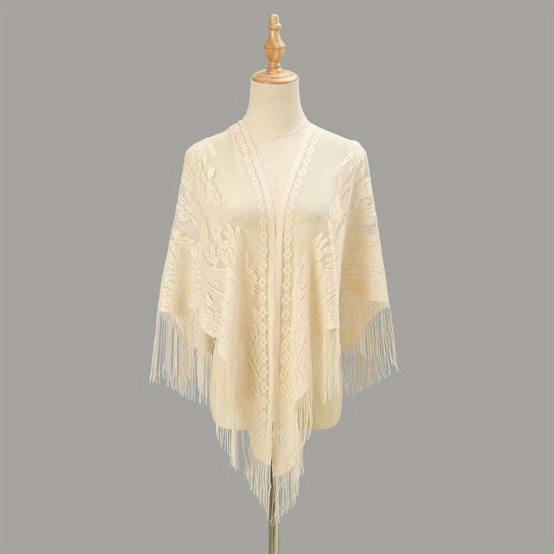 Triangle Lace Tassel Scarf for Women