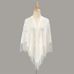 Triangle Lace Tassel Scarf for Women