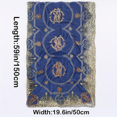 Leopard Chain Print Chiffon Scarf Thin Breathable Casual Shawl