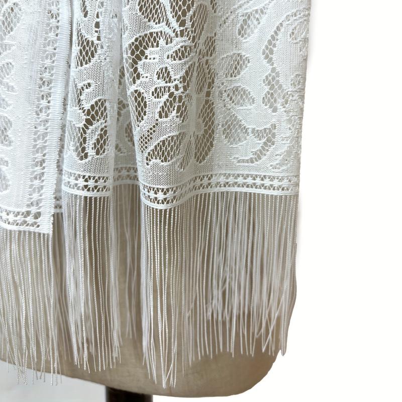 Lace Long Scarf Tassel Shawl Women Dress Wrap Wedding Bridal Party
