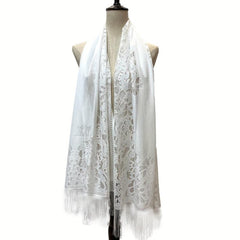 Lace Long Scarf Tassel Shawl Women Dress Wrap Wedding Bridal Party