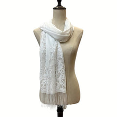 Lace Long Scarf Tassel Shawl Women Dress Wrap Wedding Bridal Party