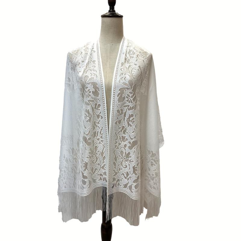 Lace Long Scarf Tassel Shawl Women Dress Wrap Wedding Bridal Party