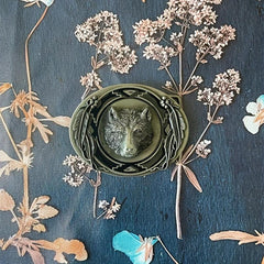 Western Style Alloy Wolf Head Leather Belt Buckle