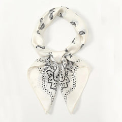 Floral Print Vintage Scarf Small Headband Headscarf Bandana For Her