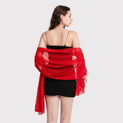 Solid Lace Headband Women's Scarf Shawl with Fringe
