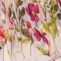 Floral Fringe Trim Scarf Shawl Wrap Head Wrap for Daily Decoration