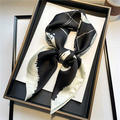 Silk Square Scarf Women Wrap Headkerchief Hijab Beach Stoles Hair Band