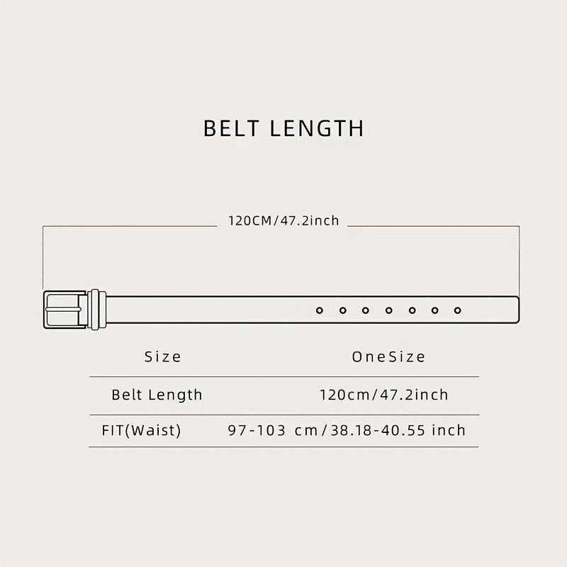Men's Double Skulls PU Leather Belt