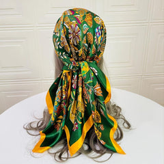 Square Scarf Hijab Women Satin Silk Bandana Headband Neckerchief
